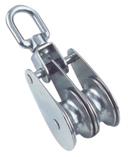 Двойной такелажный блок - 8390 series - Marinetech Edelstahlhandel GmbH & Co.KG - с вертлюжным крюком / на шариковом подшипнике / трос макс.: 10 мм