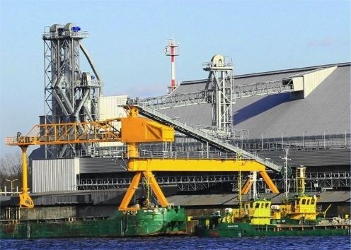 Корабельный погрузчик конвейер - 600 tph - VIGAN Engineering S.A. - на направляющей