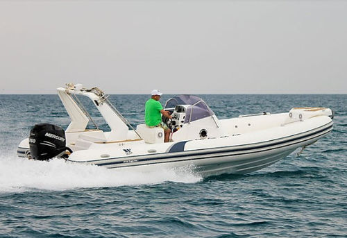 Надувная лодка c подвесным мотором - TL850 - Tiger Marine - двухмоторная / полужесткая / с центральной консолью
