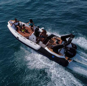 Надувная лодка c подвесным мотором - TL650 - Tiger Marine - полужесткая / с центральной консолью / открытая