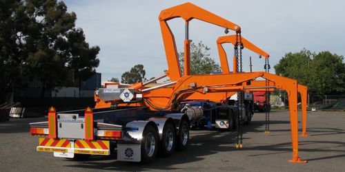 Дорожный прицеп - SB363  - Steelbro - контейнеровоз / для портового терминала / с боковой загрузкой