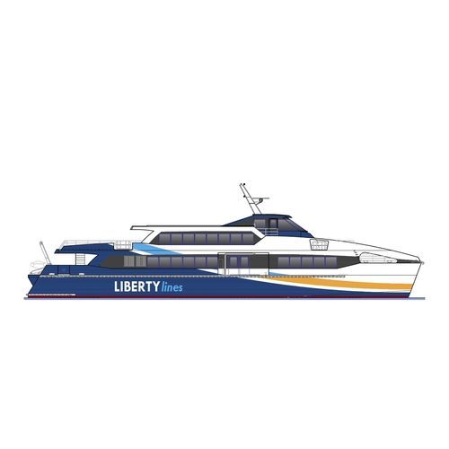 Пассажирский паром Ro-Pax - Liberty Lines  - Armon Shipyards - гибридный