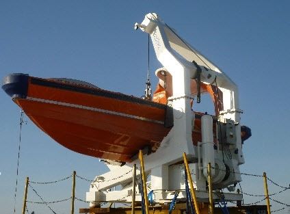 Шлюпбалка для судна - GLOBAL DAVIT - для спасательной шлюпки / гидравлическая / поворотная