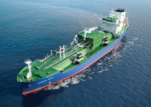 Грузовое судно танкер для перевозки сжиженного метана - HYUNDAI MIPO DOCKYARD