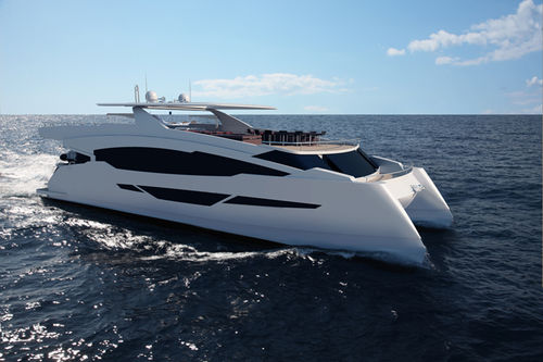 Моторная яхта катамаран - 83 PASSENGER - Flash Catamarans - для дайвинга / с рулевой рубкой / полузаказная