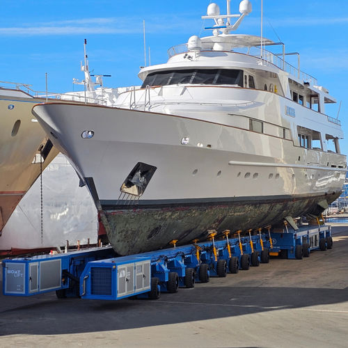 Прицеп для разгрузочно-погрузочных работ - BL580MA–90°DSC TRIDEM - BOAT LIFT - для катера / для судостроительной верфи / тандем