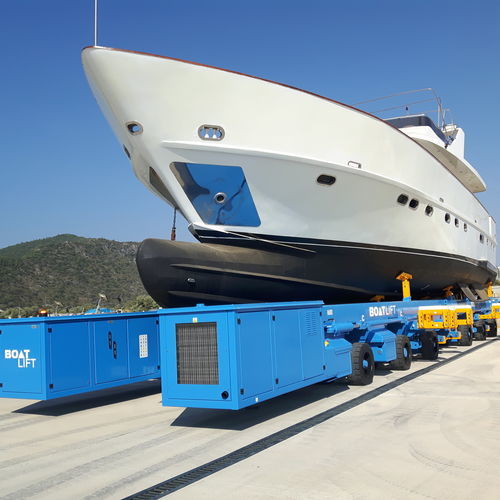 Прицеп для тяжелых разгрузочно-погрузочных работ - BL200M-90° - BOAT LIFT - для катера / для судостроительной верфи / тандем
