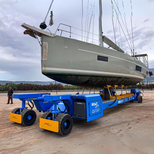 Прицеп для разгрузочно-погрузочных работ - BL45MA-90°DSC - BOAT LIFT - для судостроительной верфи / с дистанционным управлением / самоходный