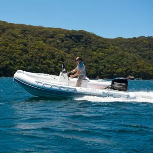 Надувная лодка c подвесным мотором - HSF series  - Weihai Hifei Marine Co., Ltd - полужесткая / с центральной консолью / открытая