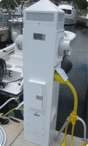 Стойка для распределения электроэнергии - Utility and Meter - Accmar Equipment Company - для понтона / со счетчиком