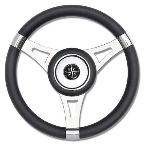 Штурвал для моторного катера с полиуретановым покрытием - T29 series - SAVORETTI ARMANDO & C. s.n.c. - с тремя спицами / черный / белый