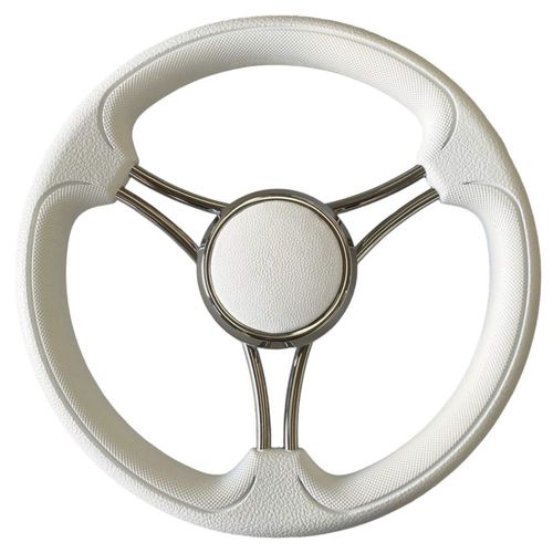 Штурвал для моторного катера из нержавеющей стали - T22KCP series - SAVORETTI ARMANDO & C. s.n.c. - с полиуретановым покрытием / кожаная обшивка / с шестью спицами