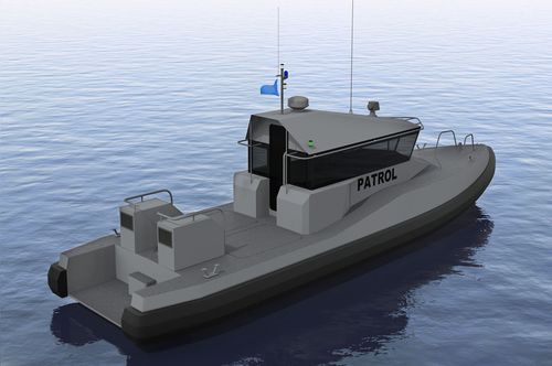 Профессиональный катер катер береговой охраны - 13m - HolyHead Marine Services - водомет для установки на борту / стеклопластик