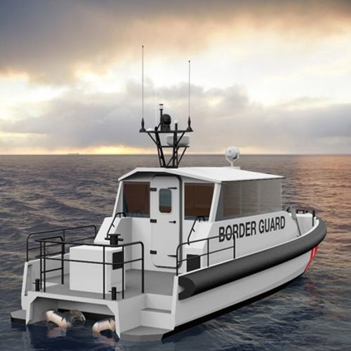 Профессиональный катер катер береговой охраны - ORC - Wheelhouse - HolyHead Marine Services - водомет для установки на борту / из алюминия / надувная лодка с полужестким корпусом