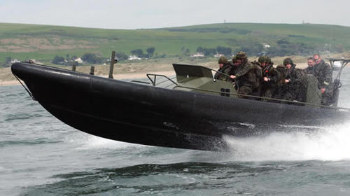 Профессиональный катер с внутренним мотором - ORC - ACV - HolyHead Marine Services - из алюминия / надувная лодка с полужестким корпусом
