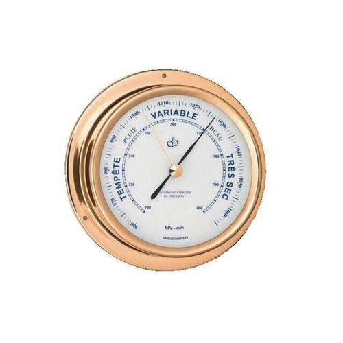 Аналоговый барометр - CONF-547914 - AD NAUTIC - из латуни / белый