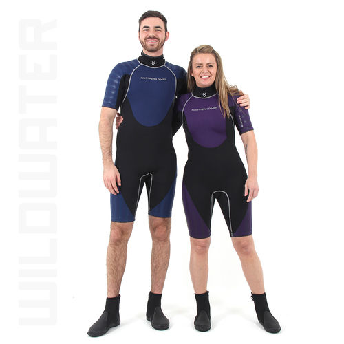 Гидрокостюм из неопрена для дайвинга - Wildwater - Northern Diver (International) - цельный / шорти / с короткими рукавами