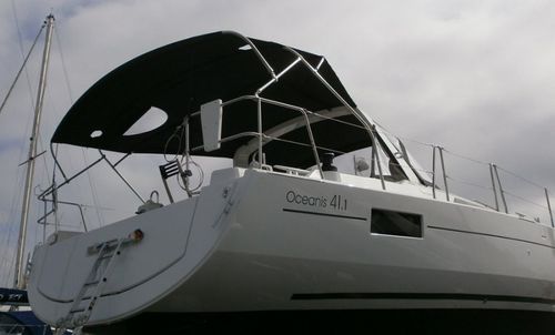 Ходовой тент для парусника - Oceanis 41.1 - TTOP Nautic - для кокпита / алюминиевая конструкция / конструкция из нержавеющей стали