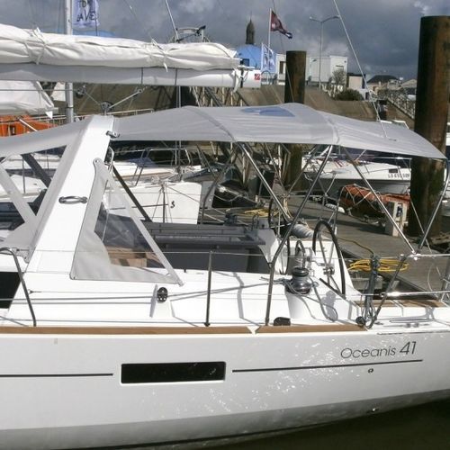 Ходовой тент для парусника - Oceanis 41 - TTOP Nautic - для кокпита / конструкция из нержавеющей стали / ПВХ