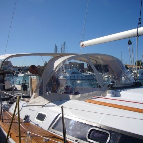 Крыша рубки для парусника - Oceanis 37 - TTOP Nautic - для кокпита / алюминиевая конструкция / конструкция из нержавеющей стали