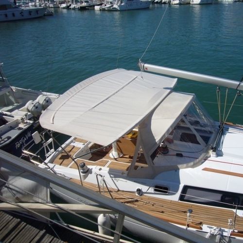 Ходовой тент для парусника - Oceanis 37 - TTOP Nautic - для кокпита / конструкция из нержавеющей стали / из акрила