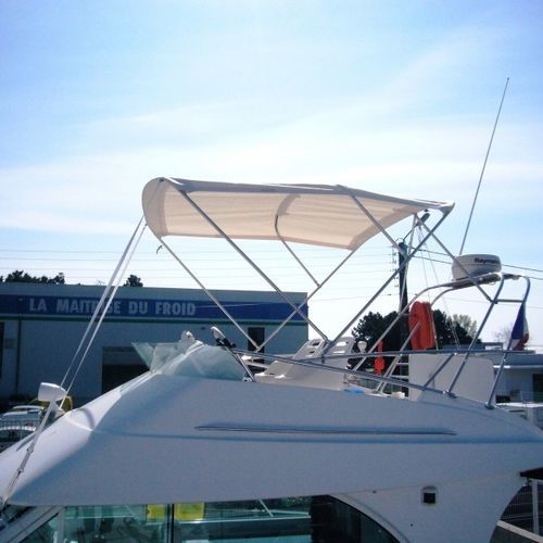 Ходовой тент для катера - Antares 9.80 - TTOP Nautic - для флайбриджа / конструкция из нержавеющей стали / ПВХ
