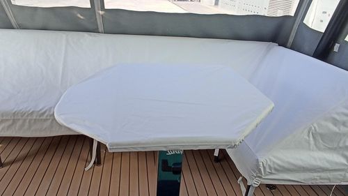 Защитный чехол для катера - Prestige M48 - TTOP Nautic - стола кокпита / из ПВХ / серый