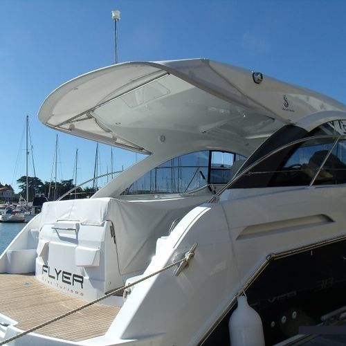 Крыша рубки для катера - fly-gt-38-casq - TTOP Nautic - для кокпита / алюминиевая конструкция / конструкция из нержавеющей стали
