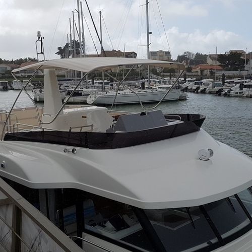 Ходовой тент для катера - Swift Trawler 41 Fly - TTOP Nautic - для флайбриджа / ПВХ / из акрила