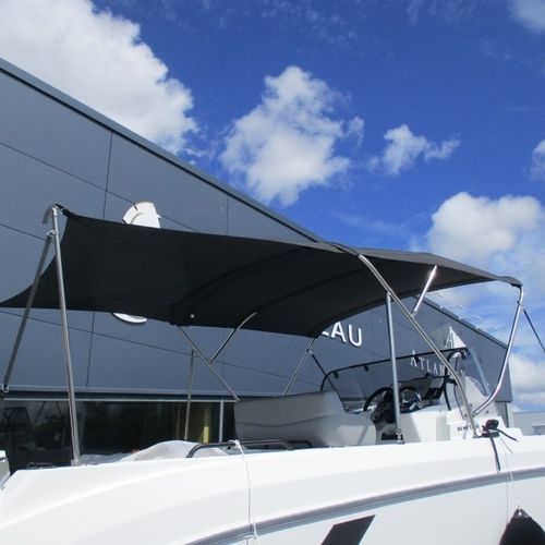 Ходовой тент для катера - Flyer 9 Space Deck Bi Arri&egrave;re - TTOP Nautic - для кокпита / конструкция из нержавеющей стали / ПВХ