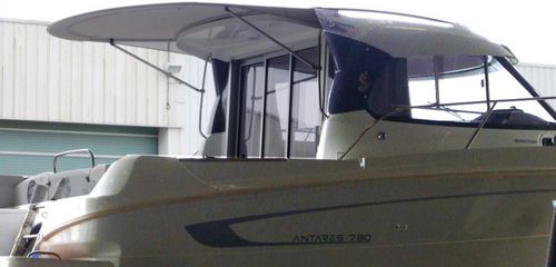 Крыша рубки для катера - Antares 7.80 - TTOP Nautic - для кокпита / алюминиевая конструкция / ПВХ
