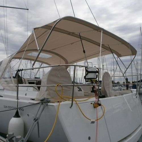 Ходовой тент для парусника - Sun Odyssey 490 - TTOP Nautic - для кокпита / конструкция из нержавеющей стали / ПВХ