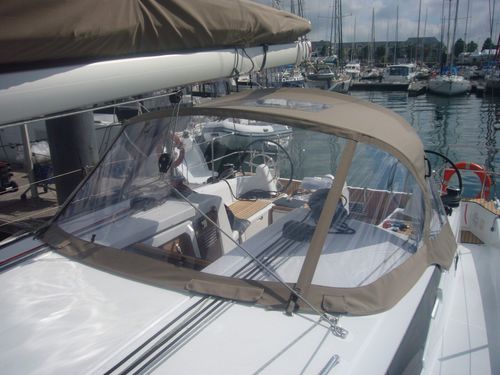Крыша рубки для парусника - Sun Odyssey 410 - Construction Site Version - TTOP Nautic - для кокпита / алюминиевая конструкция / конструкция из нержавеющей стали