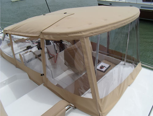 Крыша кокпита для парусников - hel-44-fer-t-fix-bar - TTOP Nautic - для катамаранов / для Fountaine Pajot