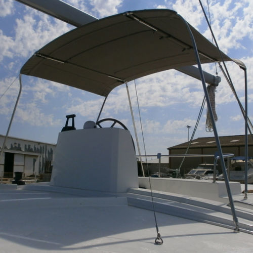 Ходовой тент для катера - bal-4-5-fl-bi-fi - TTOP Nautic - для катамарана / для кокпита / конструкция из нержавеющей стали