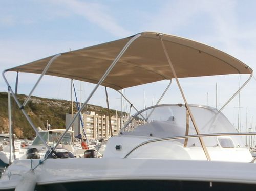 Ходовой тент для катера - bi-st-alu-n-1 - TTOP Nautic - для кокпита / алюминиевая конструкция / ПВХ