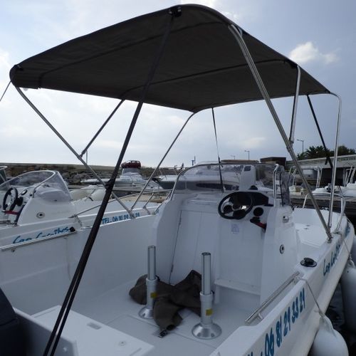 Ходовой тент для катера - bi-st-in-n-2 - TTOP Nautic - для кокпита / конструкция из нержавеющей стали / ПВХ