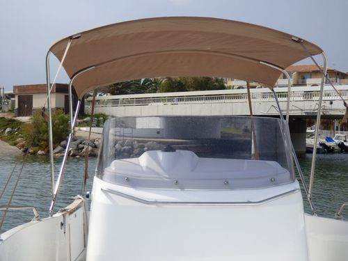 Ходовой тент для катера - bi-st-in-n-5-s-a - TTOP Nautic - для кокпита / конструкция из нержавеющей стали / ПВХ