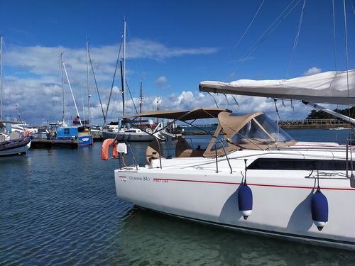Ходовой тент для катера - Oceanis 34.1 - TTOP Nautic - для кокпита / для поста управления / конструкция из нержавеющей стали