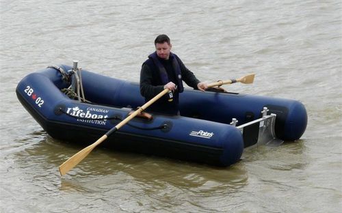 Надувная лодка c подвесным мотором - 11' - Polaris boat - полужесткая / открытая / из алюминия