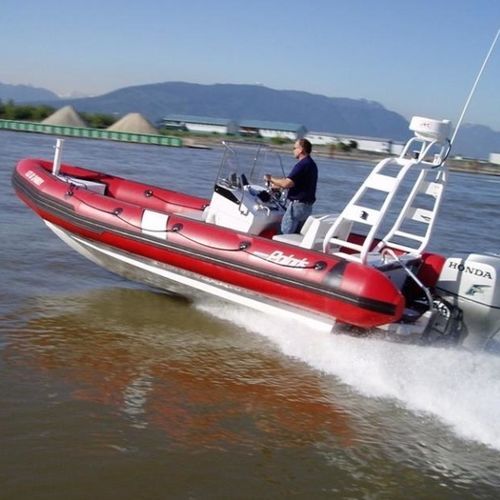 Профессиональный катер коммерческое судно - PRH 590 - Polaris boat - c подвесным мотором / из алюминия / надувная лодка с полужестким корпусом