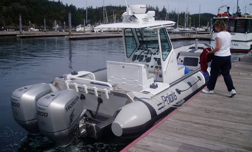 Надувная лодка c подвесным мотором - NEPTUNE  - Polaris boat - полужесткая / открытая / с центральной консолью