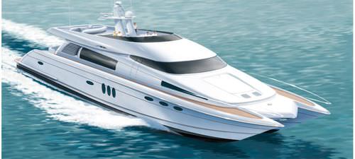 Моторная яхта катамаран - Venture 78 - LOMOcean Design - быстрая / с флайбриджем / корпус водоизмещающего типа