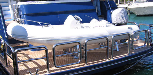 Опора для дополнительной шлюпки для платформы - Stainless - UMT MARINE LLC - для катера / для яхты