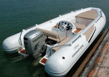 Надувная лодка c подвесным мотором - 320 EVO - Aermarine - полужесткая / с центральной консолью / вспомогательная шлюпка для яхты