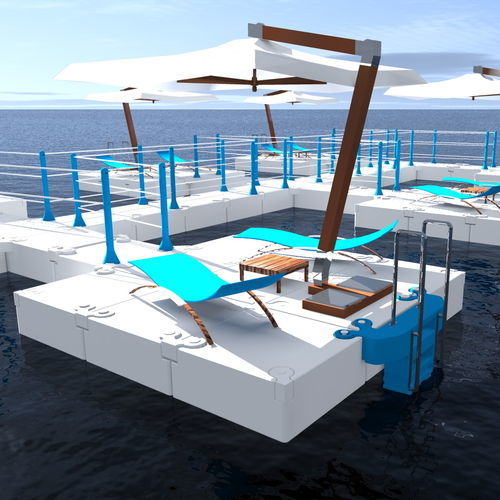Плавучая платформа - TAFF - Modular Floating System - многофункциональная / для организации мероприятий / модульная