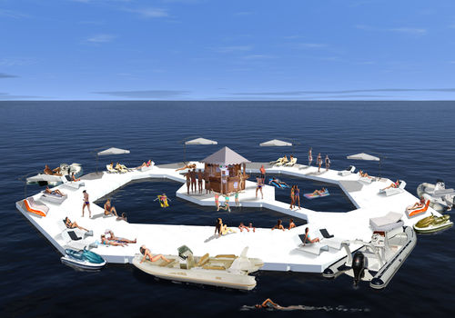 Искусственный искусственный плавучий остров - TAFF - Modular Floating System