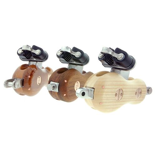 Одиночный такелажный блок - Fiddle block with Camcleat - Ording Blockmakers - виолин-блок / со скобой / пружиной / для традиционного парусника