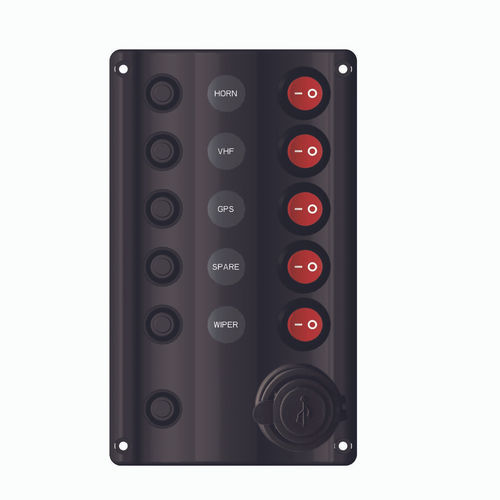 Электрическое табло для катера - 10226-BKUAC - AAA WORLD-WIDE ENTERPRISES LTD. - герметичное / с портом USB