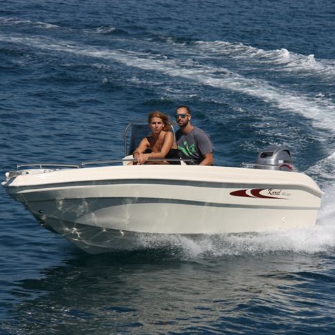 Открытый катер c подвесным мотором - 450 - Karel Boats - с боковой консолью / макс. 5 человек / солнечная ванна